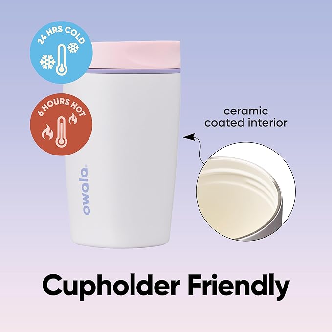 Owala SmoothSip Slider Insulated Travel Coffee Cup 12 oz Candy Coated - Image 4