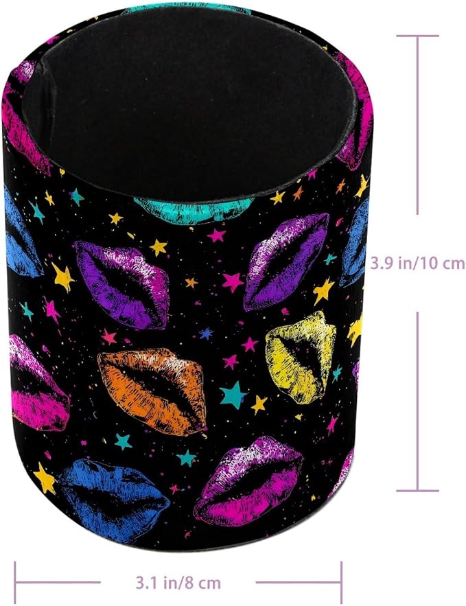 Colorful Lips Leather Pen Holder - Image 3