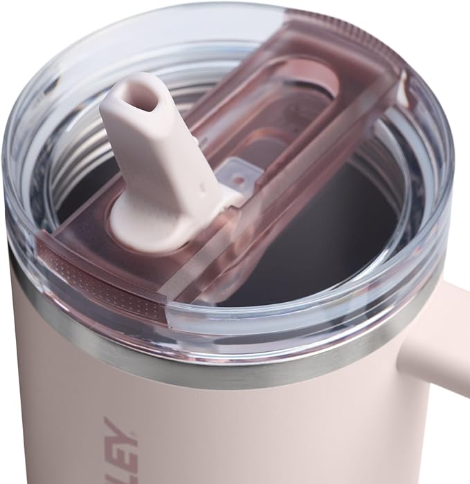 STANLEY Quencher ProTour Flipstraw Tumbler, 30 oz, Rose Quartz | Built-In Straw - Image 2
