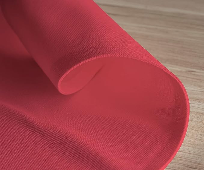 Calicot Placemats Set of 6 100% Cotton Washable Cloth Place Mats, Reusable Table Mats for Spring/Summer & Thanksgiving Christmas Decorations Kitchen Dining Party Wedding (Tomato Red, 13" x 19")