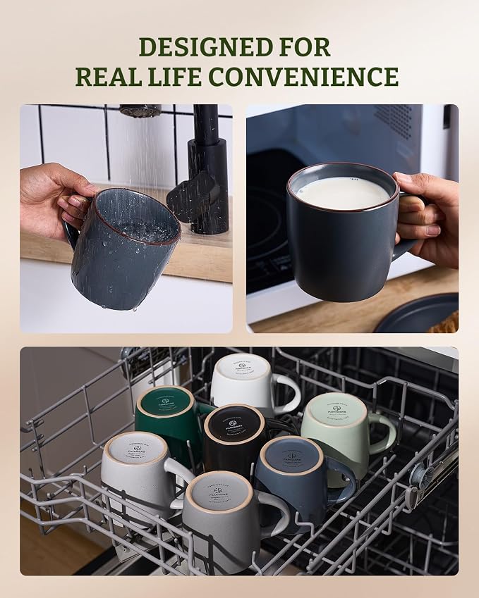 famiware Mercury Coffee Mugs 13 oz, Coffee Mugs Set of 6 - Image 6