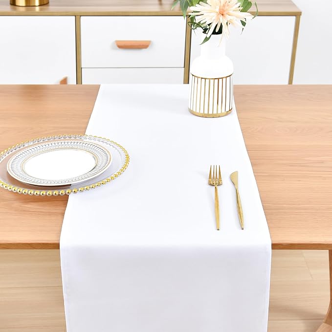 Farmhouse White Table Runner Dining Table Runners 90 Inches Long Coffee Table - Image 7