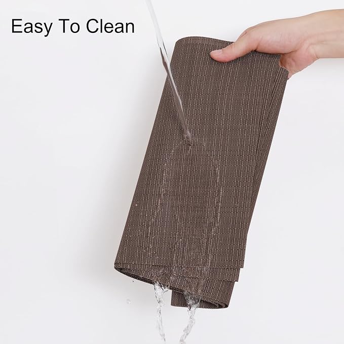 Table Runner 72 Inches Long, Vinyl Woven Heatproof Table Runners | Washable - Image 3