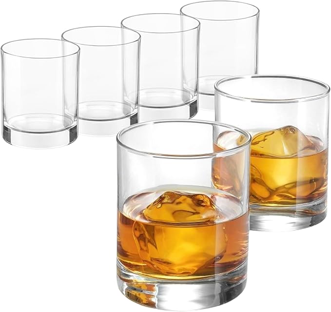 Bormioli Rocco Cortina Drinking Glasses, Set of 6-8.5 Oz Clear Tumblers for Water, Juice & Cocktails - Durable Everyday Drinkware for Home, Kitchen, Entertaining & Gifting