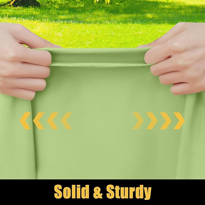 Smiry Rectangle Picnic Table Cloth, Waterproof Elastic Fitted Tablecloths for 4 Foot Tables, Washable Polyester Table Cover for Camping, Indoor and Outdoor (Sage Green, 30"x48")