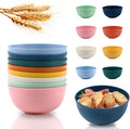 Lazycorner 8 Pcs Wheat Straw Cereal Bowls 26 Oz Wheat Straw Bowls Set Reusable by Lazycorner