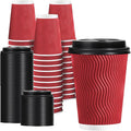 Lamosi Coffee Cups with Lids 12 oz 50 Pack, Disposable To Go Cups with Lid | by BuyNow