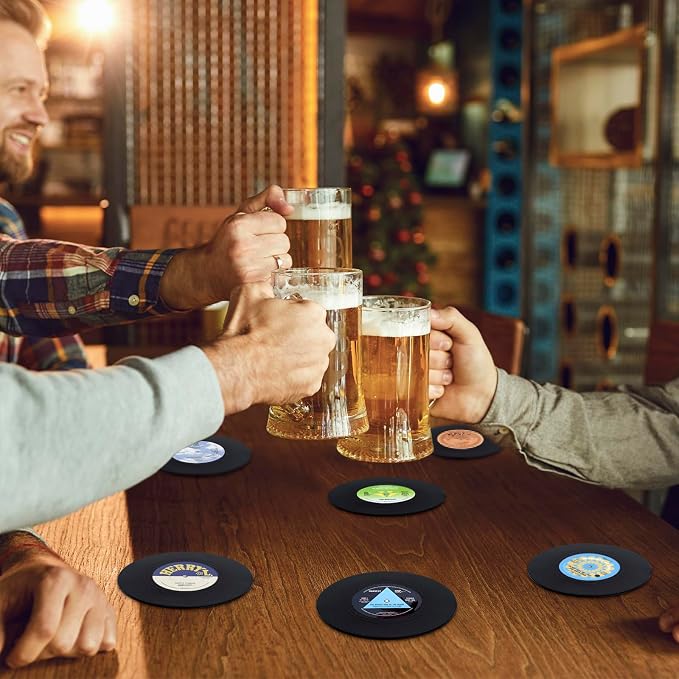 Retro Vinyl Record Coasters - Image 3