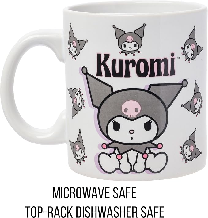 Silver Buffalo Sanrio Hello Kitty and Kuromi Poses, Ceramic Mug, 20oz | Hello - Image 3