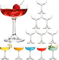 Set of 12 - Champagne Coupe Glasses, 7 Oz Clear Cut Rim Martini Glass by MakingLifeMuchFuller