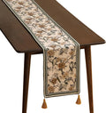 Designer French Linen Table Runner, Floral and Bird Pattern, Dining Table by Isaennehomedecoration
