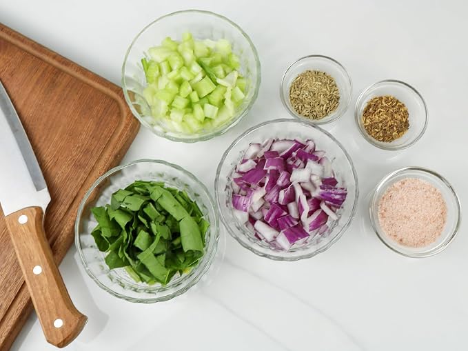 HillSpring Small Glass Bowls for Dessert, or Nuts, 4.5" Textured Bowls Set for - Image 3