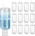 ZONEGRACE 12 Pack 16 oz Acrylic Snow Globe Tumbler Cups, Double Wall Plastic by ZONEGRACE