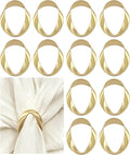 Gold Napkin Rings -12 PCS, Matte Metal Napkin Rings by Unknown