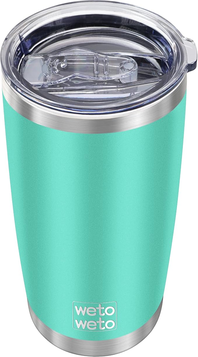 WETOWETO 20oz Insulated Stainless Steel Tumbler, Double Wall Vacuum Leak-proof by Wetoweto
