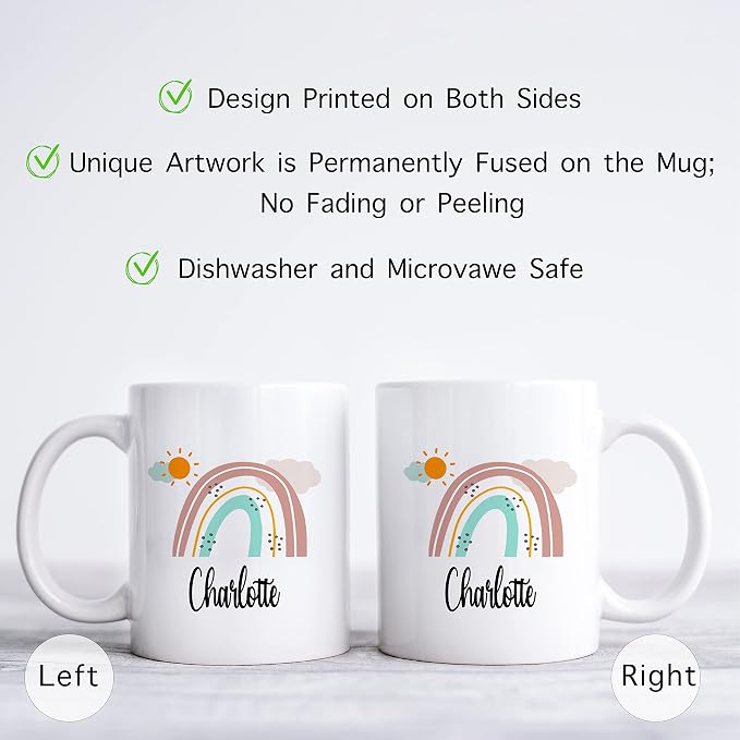 Personalized Mug for Kids, Girls | Customized Hot Chocolate, Coffee & Tea Cup | - Image 2