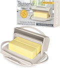 Flip Top Butter Dish with Attached Lid & Matching Knife by Butterie