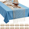 SATINIOR 12 Pcs 12 x 72'' Fishing Net Table Runner Party Decoration, Natural | by SATINIOR