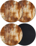 Burnt Orange Coasters Set of 4, Absorbent Coasters by Unknown