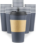 Disposable Coffee Cups With Lids - 16 oz To Go Coffee Cups With Sleeves and by Glowcoast