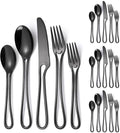 Black Silverware Hollow Flatware Set by A%C2%B7HOUSEWARE
