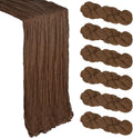 6 Pack Brown Cheesecloth Table Runner 10Ft Gauze Cheese Cloth Table Runner by Heneger