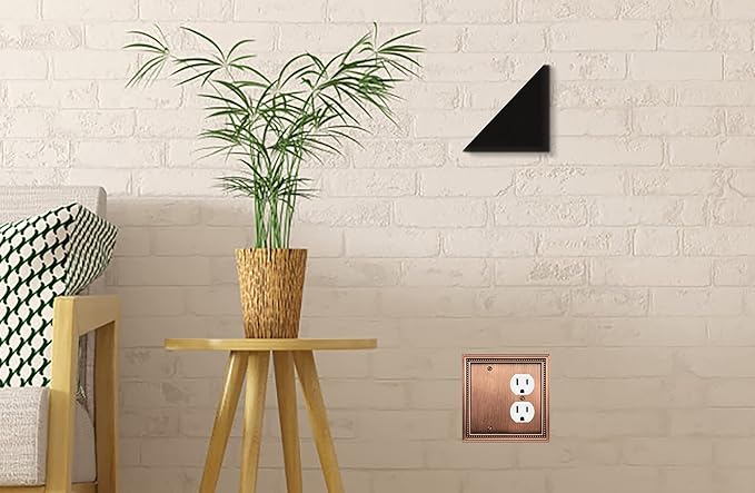 Henne Bery Sunken Pearls Heavy Duty Decorative Wall Plate Switch Plate Outlet Cover (Blank/Duplex, Antique Copper)