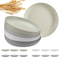 HEYCOME 12 Pcs Unbreakable Deep Dinner Plates Set, 10 inch Reusable Plastic by StayHealthyStayHappy