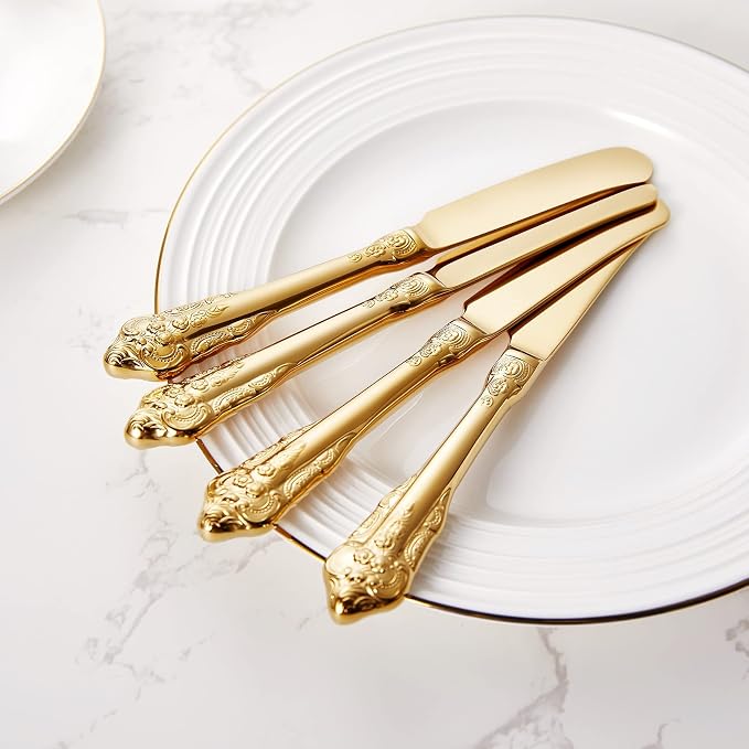 Gorgeous 4-Piece 6.9-Inch 18/10 Gold Butter Spreader Set | 18/10 Stainless - Image 4