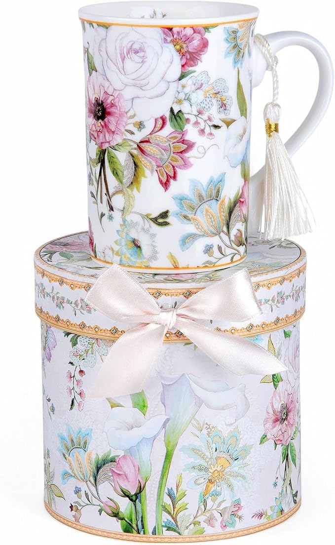 STP GOODS Porcelain Tea/Coffee Cup in Gift Box Fine Porcelain Coffee Cup Tea - Image 3