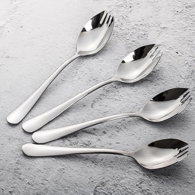 Alata Sporks, 7.4 Inches Long Handle Salad Forks - Image 3