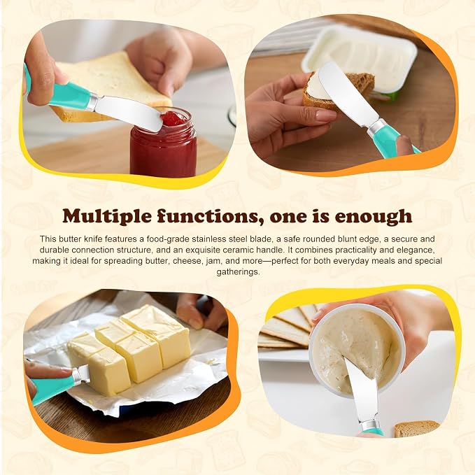 Butter Spreader Knife Set, Dishwasher Safe, - Image 6