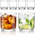 Kyraton Old Fashioned Whiskey Glasses Set of 6, PET Clear Plastic 11.5oz Heavy Duty Unbreakable Water Glasses Cup Tumbler Glassware for Beer, Milk, Scotch, Juice, Liquor Vodka, Bourbon, Cocktail.