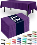 Pureegg Plastic Table Cloth Disposable 12 Pack, 54 x 108 Inch Table Cloths by Pureegg