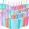 Honeydak 60 Pack Tumbler with Straw and Lid Bulk Cups by Honeydak
