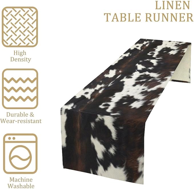 Cow Print Table Runner, 13x108 Inch - Image 3