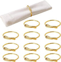 wonlex Gold Napkin Rings Set of 12, Elegant Modern Napkin Ring Buckles Cute by wonlex