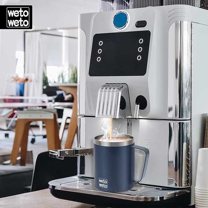 WETOWETO 14 oz Coffee Mug, Vacuum Insulated Camping Mug - Image 4