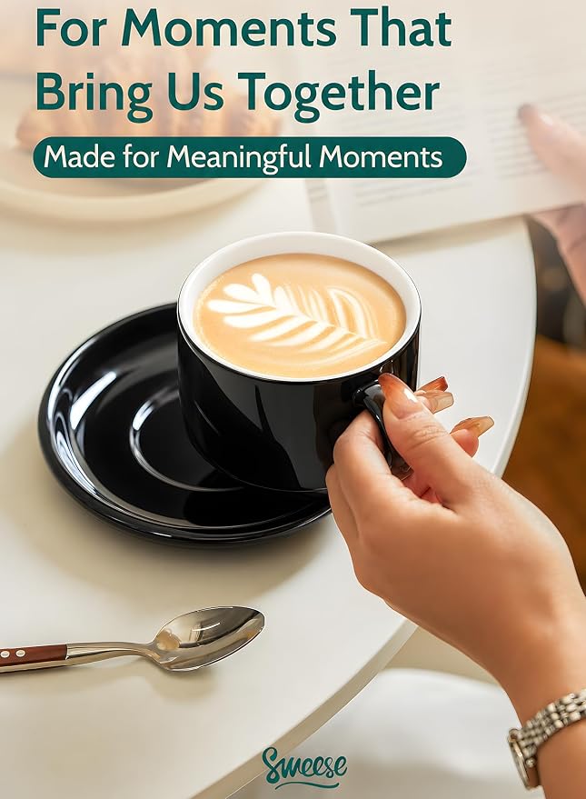 Sweese 8 Ounce Stackable Cappuccino Cups - Image 7