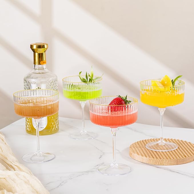 LIYH 20 Pcs 10oz Plastic Martini Glasses - Image 3