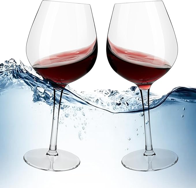MICHLEY Unbreakable Red Wine Glasses 17 oz, Tritan Plastic Reusable Stemware for Indoor and Outdoor Use, Set of 4