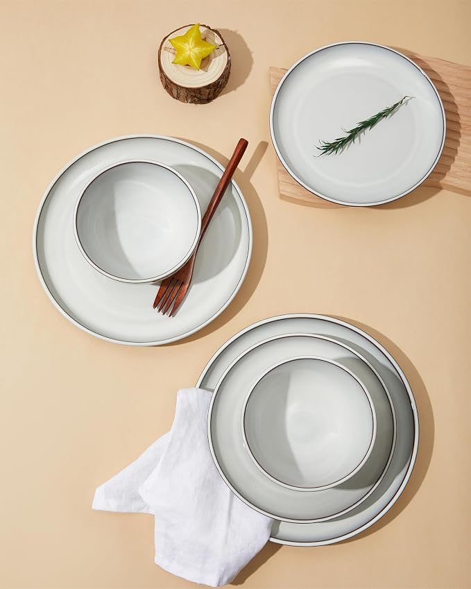 24 Piece Stoneware Dinnerware Set - Image 4