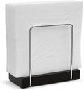 Napkin Holder for Table, Bamboo Iron Standing Napkin Dispenser for Kitchen Dining Table Farmhouse Cocktail Picnic Rustic Wood Holders for Mail Bills Suitable for All Dining Room Decors Silvery & Black
