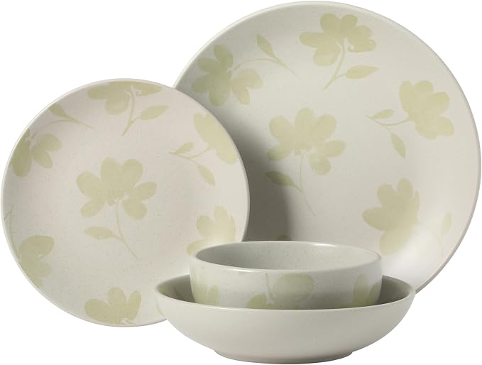 Gibson Home Admiral Hall Plates and Bowls Set, 16-Piece Floral Dinnerware Set - Image 8