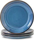 HASENSE Dessert Plates Set of 4, 8 Inch Porcelain Salad Dinner Plates Set by Hasense