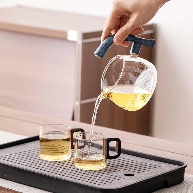 Zurucily Glass Teapot Set with Infuser Semi Automatic Tea Set Magic Teapot - Image 4