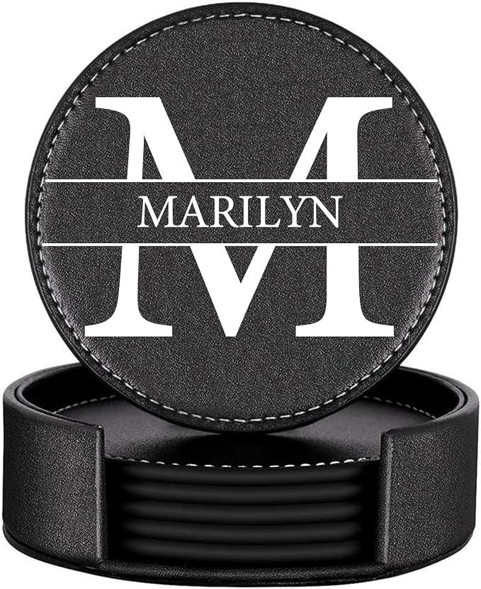 XINYIMAI Custom Leather Coasters Set of 6 by XINYIMAI