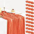 10 Packs Orange Table Runner Cheesecloth 35x120 Inches Burnt Orange Cheese by BlueTopCoLtd