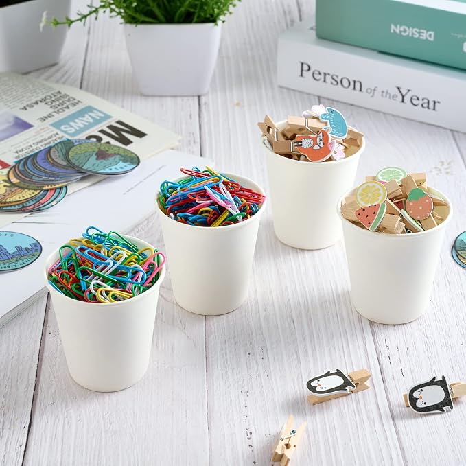 TV TOPVALUE 5 oz Paper Cups, Drinking Cups, Small Tea Cups, To Go Cups - Image 4