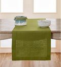 Solino Home 100% Pure Linen Table Runner Avocado Hemstitch, 14 x 120 in | by SolinoHome